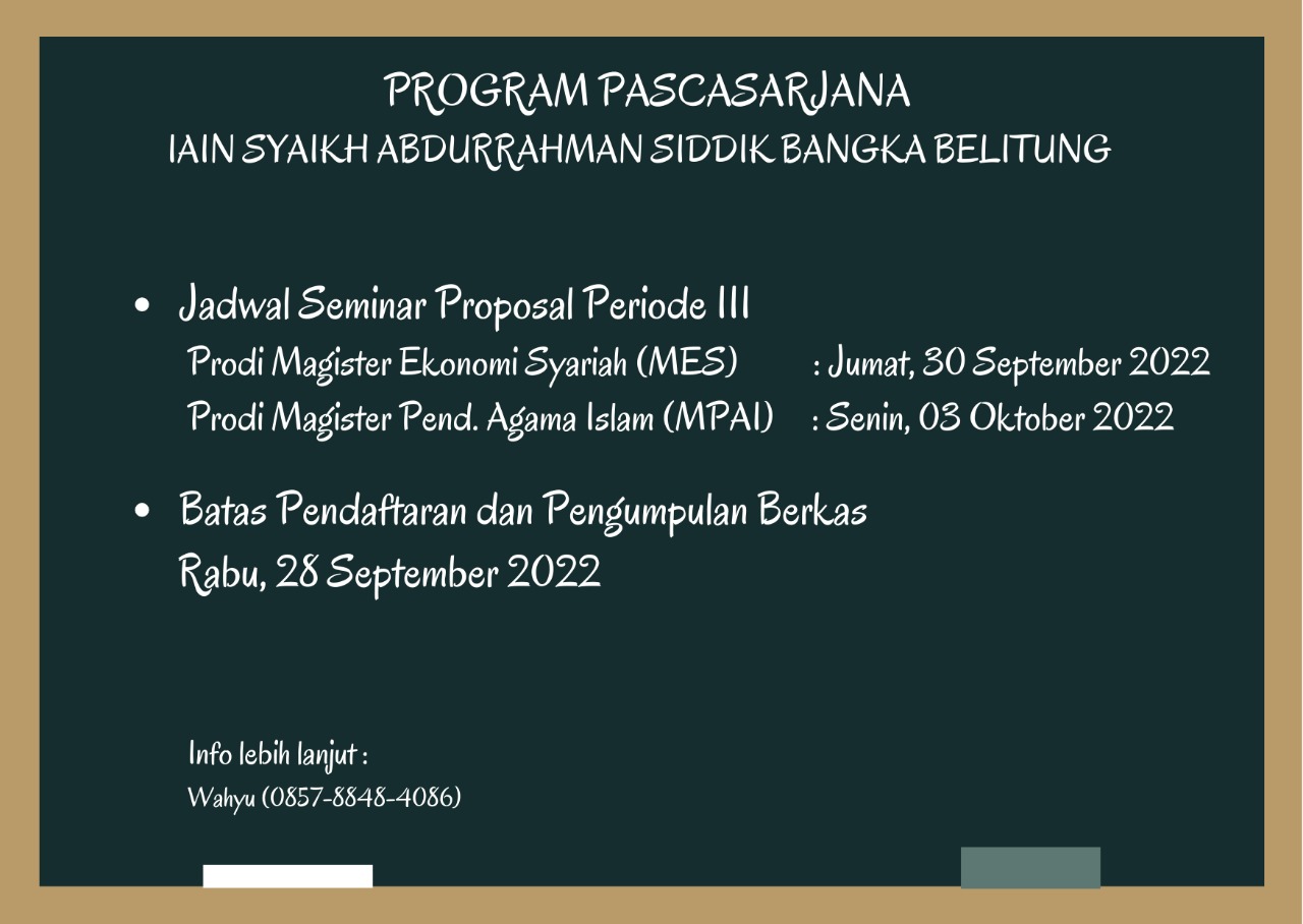 Seminar Proposal Tesis Periode III Tahun 2022