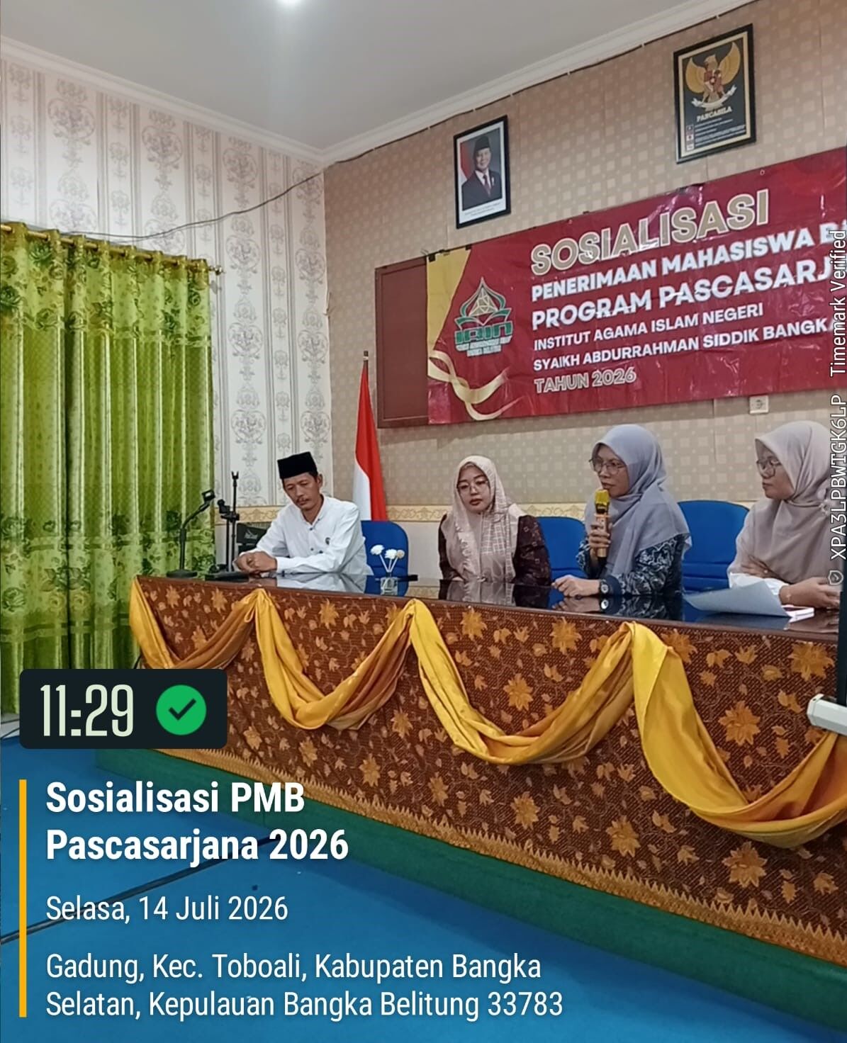 Dokumentasi sosialisasi PMB Program Pascasarjana Ke Dinas Pendidikan  dan Kemenag Bangka Selatan