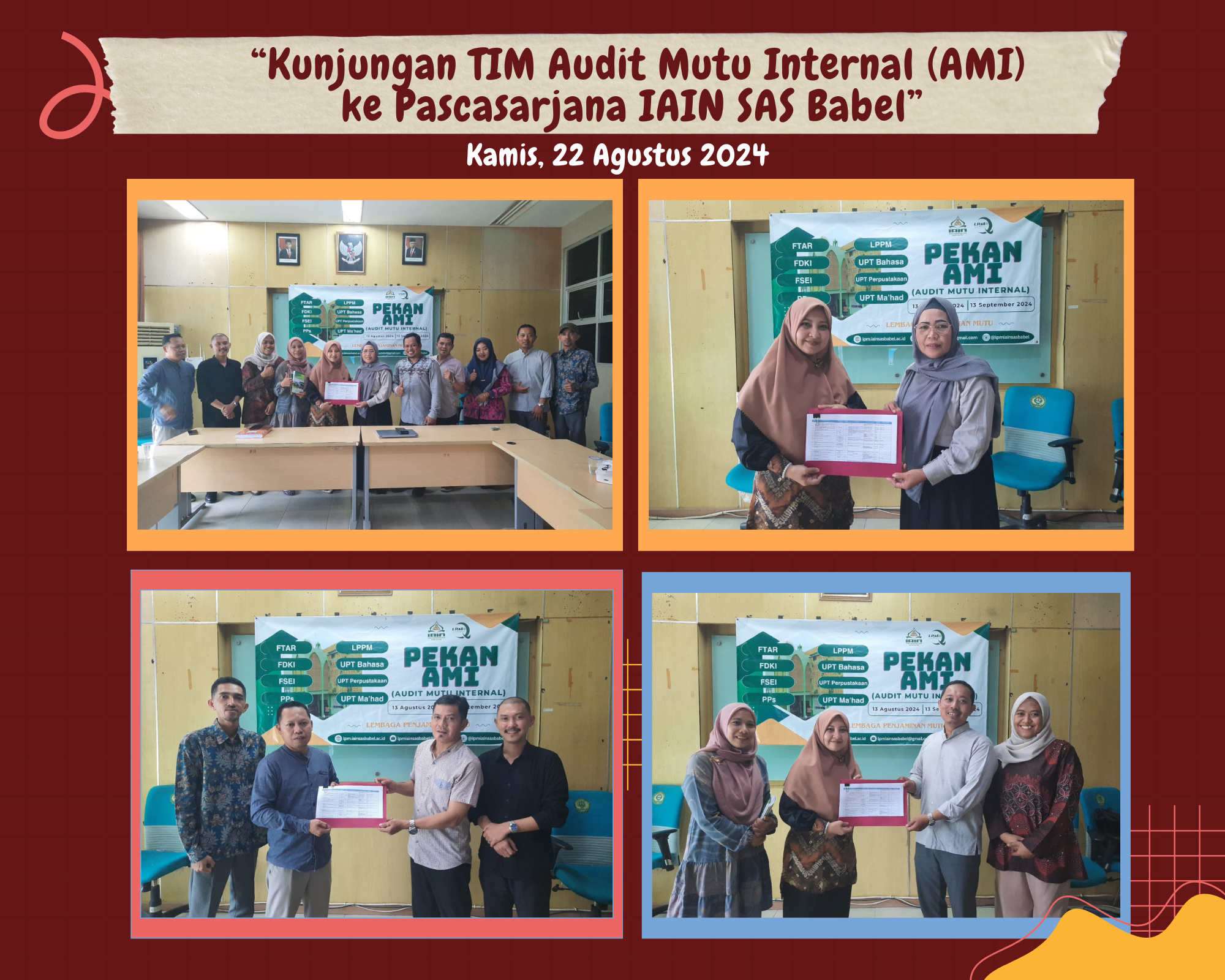 Pekan Audit Mutu Internal (AMI) IAIN Syaikh Abdurrahman Siddik Bangka Belitung Kunjungi Program Pascasarjana