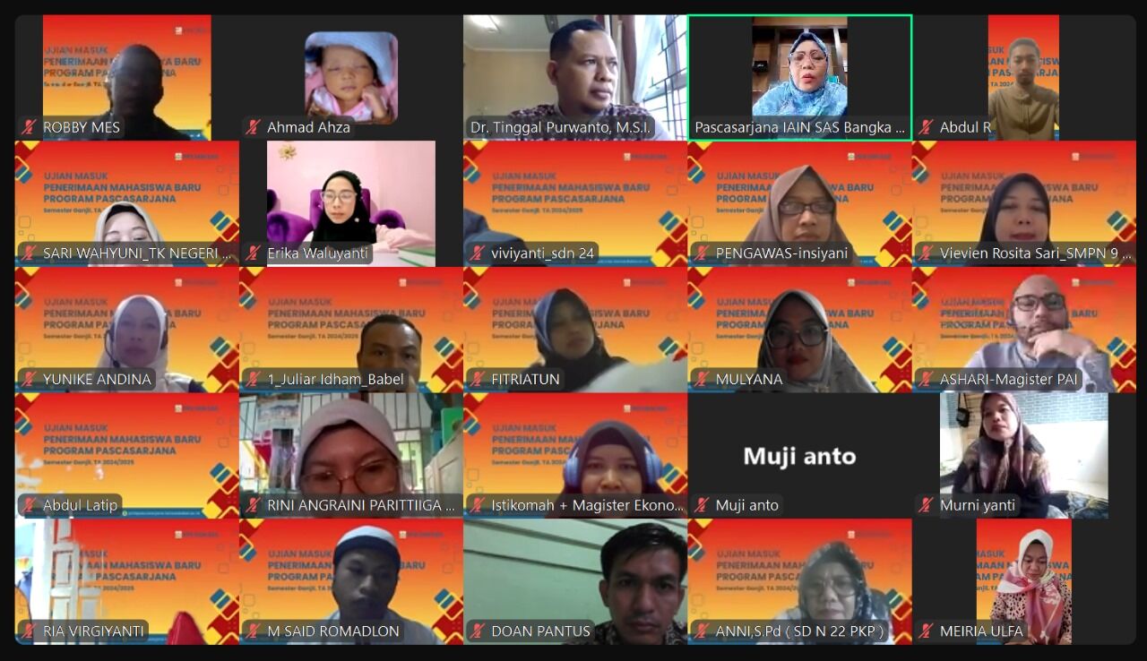 Pelaksanaan Ujian PMB Pascasarjana IAIN SAS Babel Semester Ganjil T.A 2024/2025