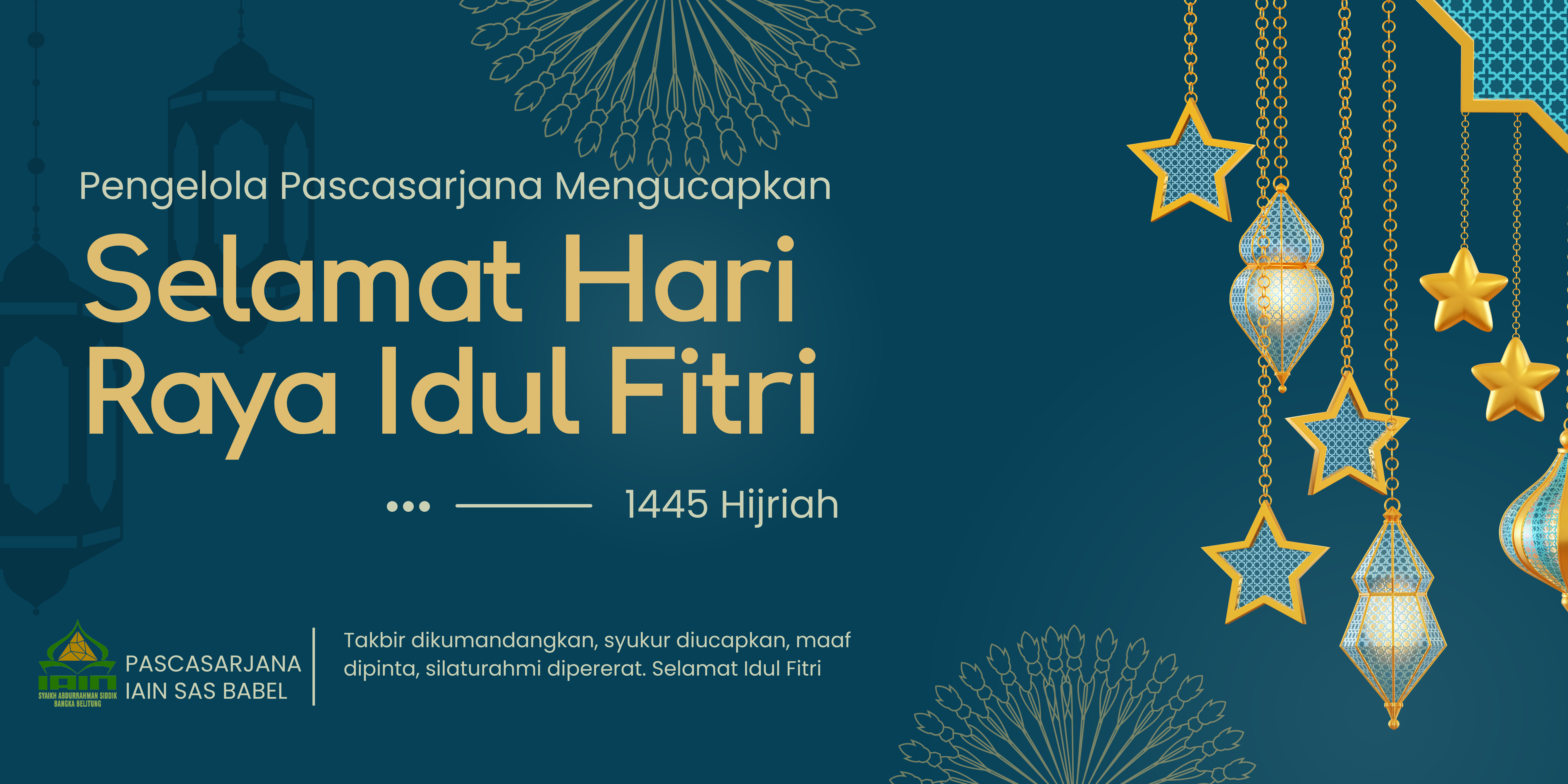 Pengelola Pascasarjana Mengucapkan Selamat Hari Raya Idul Fitri 1445 H Mohon Maaf Lahir dan Batin