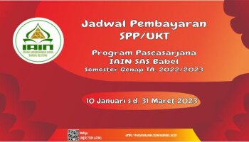 Jadwal Pembayaran SPP/UKT Semester Genap T.A. 2022/2023