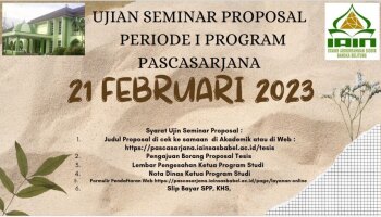 Jadwal Seminar Proposal Tesis Periode I Program Pascasarjana Tahun 2023
